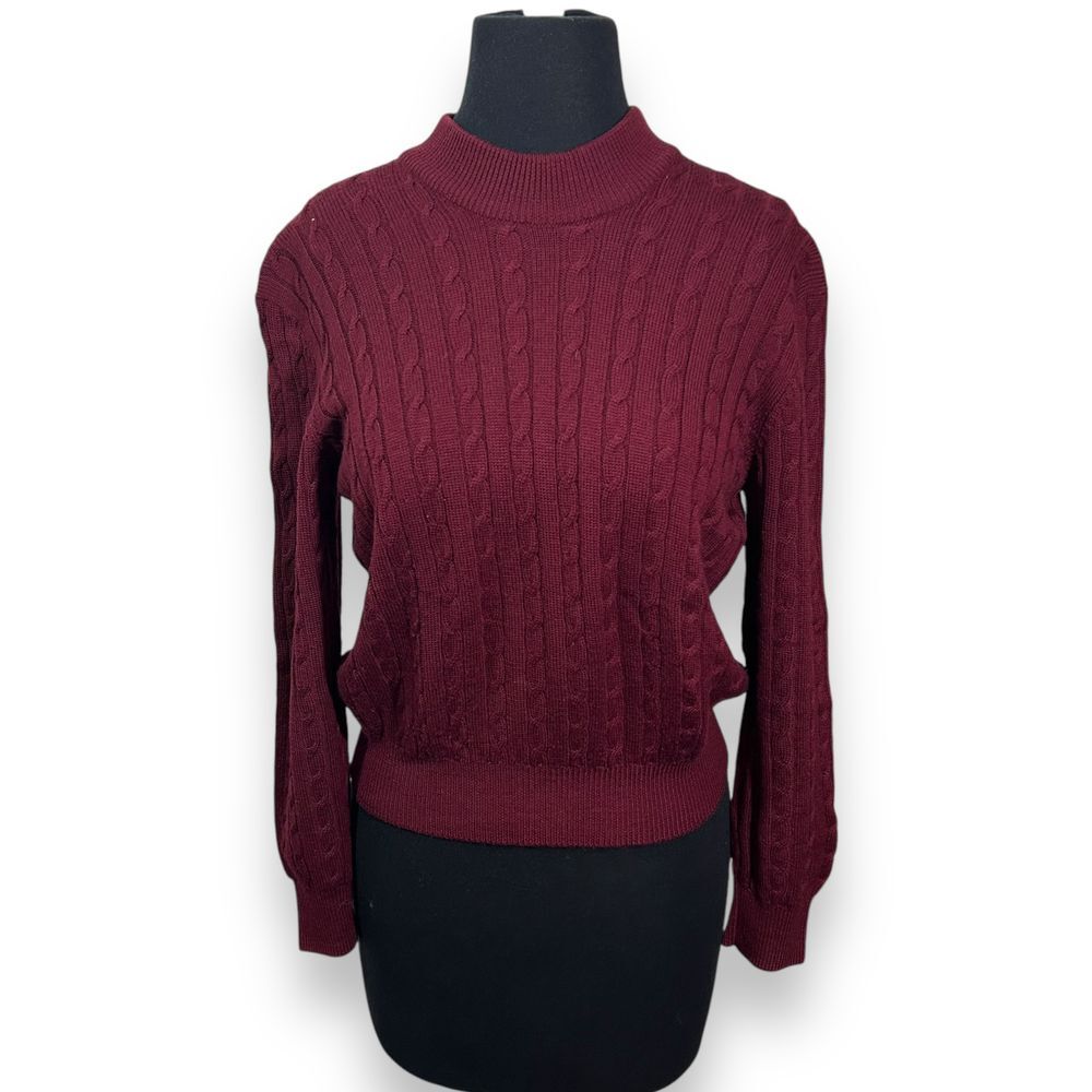 Jil Sander Pure New Wool Cable Knit Sweater Made in Italy Womens 42 (US M)